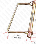 Double Wire Lock Pin 3/8 Inch Dia 3 1/8 Inch Length Square Hitch Pin PTO Pin Quick Release Replacement For Clevis And Cotter Pins