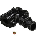 Drop-In Exhaust Manifold Elbow For Mercury Marine Outboards And MerCruiser, 4 Inch OD, angled, black finish, engine part.