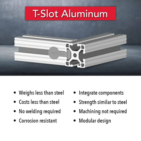 15 Series 1.5 Inch By 1.5 Inch T Slotted Aluminum Extrusion For DIY Projects 24 Inch Long Lite Clear Anodized Finish 6063 T6