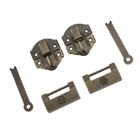 Rustproof Zinc Alloy Latch Lock With Vintage Mini Padlock And Keys For Retro Wooden Boxes Jewelry Cases And Cabinets