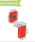 Size details of 16 Sets L Shaped Magnetic Cabinet Door Catches With Self Adhesive Acrylic Closure for glass cupboards