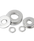200 Pcs M3 M4 M5 304 Stainless Steel Flat Washers Set Assorted Sizes For Fasteners Woodworking And DIY Projects That Spread Load And Keep Threads Tight, assorted stainless washers