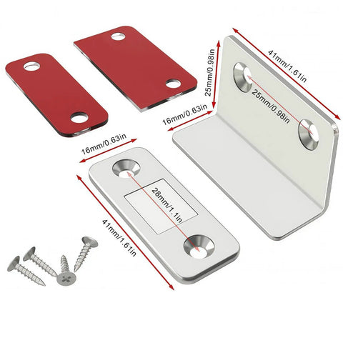 Ultra Thin Magnetic Door Catch With Self Adhesive Backing No Drill Install for cabinets drawers closets