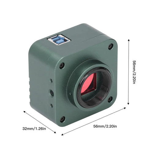 Killer 4K 8MP USB3 Digital Eyepiece For Microscopes And Telescopes With PointFiveX Lens Adapter Plug And Play USB Camera For Live 4K Video High Definition Imaging UVC Compatible Easy Connection To Computer Or Monitor, aluminum body 56x56x32mm