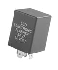 EP27 5 Pin LED Flasher Relay for Turn Signals No More Flicker, Hyper Flash Electronic Indicator with ABS waterproof housing