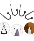 Grab These Bad Boys 12 Pack Black Mini Metal Wall Mount Coat Hooks For Doors And Walls with various hanging uses.