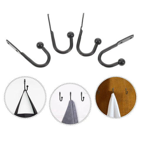 Grab These Bad Boys 12 Pack Black Mini Metal Wall Mount Coat Hooks For Doors And Walls with various hanging uses.
