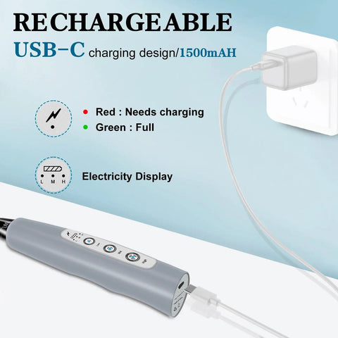 Handheld Milk Frother And Electric Whisk With 3 Speed Settings, Stainless Steel 3 Whisks, Rechargeable USB Powered, charging