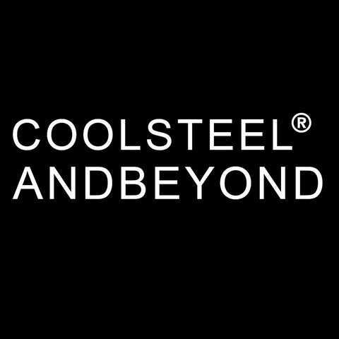 Black background with white text reading 'COOLSTEEL AND BEYOND'.