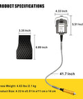 Product specifications for 1000W Flex Shaft Rotary Tool With 30000 RPM Speed, foot pedal and flexible shaft dimensions