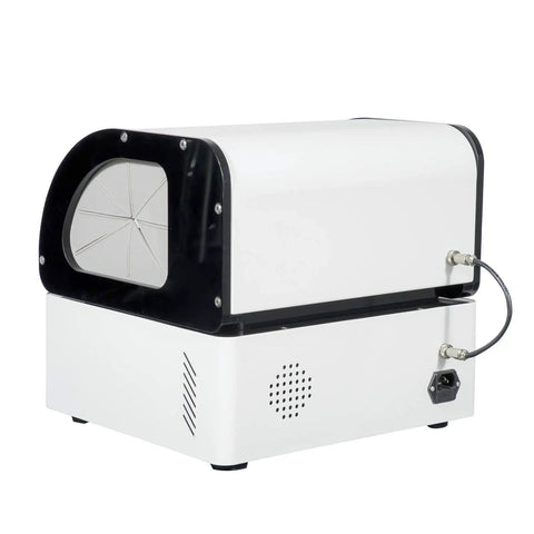 60W Dental Lab Dust Collector With Multi Stage Filtration And Polishing Suction Station featuring a compact white design and suction port.