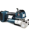 Heavy Duty Electric Strapping Machine With Hot Melt Welding And Adjustable Tension For Half To Three Quarter Inch Pp Pet Straps, ergonomic design with LCD screen.