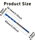 PDETVEO 5PCS 15/64in solid carbide drill bit set; blue-coated masonry bit with size measurements.