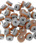 40 Pcs Screw On Felt Pads For Furniture Brown 20mm Fit Wooden Chair And Table Legs Glide Sliders Protect Hardwood Floors From Scratches