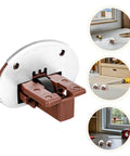 Drawer Glide Kit With Plastic Rollers For Bottom Mount Slides, Replacement Track Guide For Cabinet And Dresser Repair, Five Sets