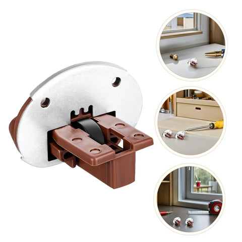 Drawer Glide Kit With Plastic Rollers For Bottom Mount Slides, Replacement Track Guide For Cabinet And Dresser Repair, Five Sets