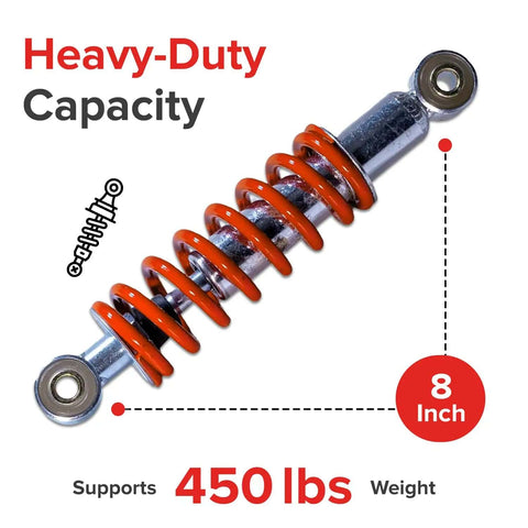 195mm Adjustable Shock Absorbers Set Of 2 For Dirt Bikes And Go Karts Universal Fit Up To 450 Lbs 8 Inch Go Kart Shocks