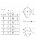 Assortment Kit Of External Circlips And Retaining Rings 5 To 20 Mm Black 65Mn Steel C Type size diagram
