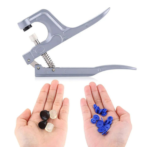 Snap Fastener Tool Kit With 350-Piece Resin Buttons And Press Pliers Set For Clothing Diapers Bibs And Crafts Super Handy DIY Snaps For Quick Seams And Fun Projects, pliers and resin buttons