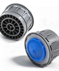 Durable Two Pack 116711 Faucet Aerator With 1.5 Gpm Flow Restrictor, gray plastic filter for bathroom and kitchen sinks.