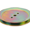 Heavy Duty Mower Spindle Drive Pulley For 100 Series Lawn Deck Perfect Fit For D105 And D110 Models With Steel Build For Smooth Power Delivery And Zero Belt Slippage, close-up view.
