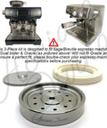 Rock Solid Three Piece Stainless Steel Shower Screen Kit For Dual Boiler Espresso Coffee Maker with round shower filter and silicone ring.
