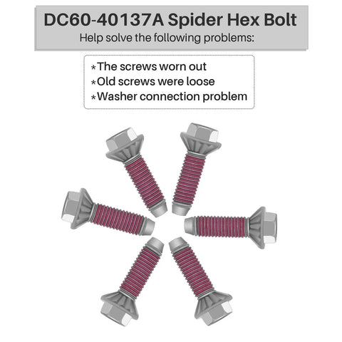 Washer Flange Shaft Assembly For Samsung Washers Replacement Kit 6 Pack Spider Hex Bolts for DC60-40137A