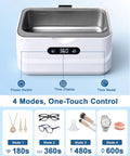 Top Shelf Professional 48KHz Ultrasonic Jewelry Cleaner Heavy Duty with timer and power control for effective deep cleaning.