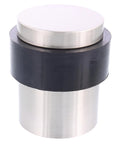 Big Ben Floor Door Stop With Soft Rubber Cap Satin Cast Aluminum Body Black Finish Diameter 35 By 40 Mm Screw In Mount