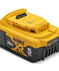 Heavy And Dependable 20V Max Lithium Ion Brushless Hammer Drill Kit With Kickass Performance And Smooth Three Speed Options Featuring Rock Solid Half Inch Ratcheting Metal Chuck For All Day Run Time, 5Ah lithium ion battery.