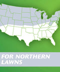 Map highlighting regions in the USA suitable for Boost Your Lawn Game Fast Quick Fix Grass Seed Mix for northern lawns.