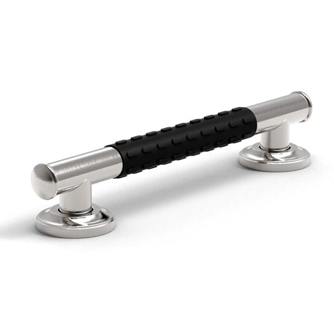 1-1/4 X 24 Inch Stainless Steel Bath Safety Grab Bar With No Slip Rubber Grip ADA Compliant 500 Lb Load Capacity Decorative Miami Collection