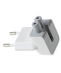 EU Plug Converter Travel Charger Adapter For Apple iBook And MacBook Pro, Travel Ready, Two Round Pins, White, Pack Of 2