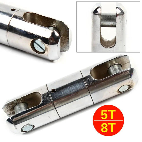 Heavy Duty Cable Pulling Swivel With 5 Ton Load Rating And Anti Twist Ball Bearings forged from galvanized steel, showing mechanism details.