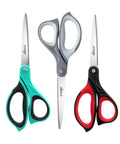 3 Pack 8.5 Inch All Purpose Scissors For Fabric And Paper, Ultra Sharp Stainless Steel Cutters, Durable, Rust Resistant, Everyday Crafting, Office And School Use, three colors