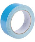 Blue Double Sided Duct Tape Roll 1.4 Inch By 12 Yards With Aggressive Natural Rubber Adhesive On Durable Woven Cotton Cloth
