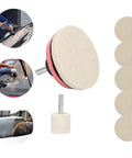 Car Glass Scratch Remover Kit with 100g Cerium Oxide Powder, polish pad, wool wheel for scratch repair and crystal clear glass