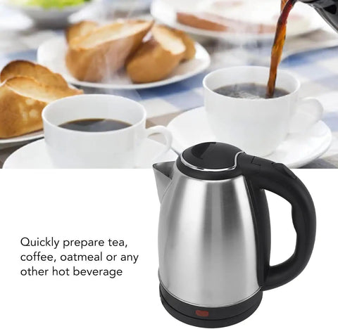 Fast As Lightning 2 Liter Electric Kettle With 1500 Watt Kickin Boiling Power Auto Shut Off And Dry Boil Protection genuine stainless steel kettle with coffee cups.