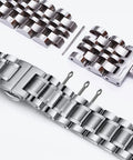 Close-up of Stainless Steel Watch Band Spring Bars And Link Pins Kit 360 Pcs Assortment For 6 To 23mm Straps, showing metal pins and links.