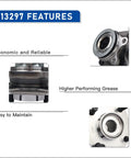 Set Of 2 Front Wheel Hub And Bearing Assemblies For Nissan Sentra 2007 To 2012 2L With ABS close-up features view
