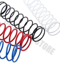 Metal Shock Spring Set For One Tenth Scale RC Crawlers Rad Upgrade For TRX4 And Axial SCX10 Platforms, multicolor alloy springs close-up.