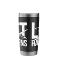 Insulated Stainless Steel Tumbler For Sailplane Pilots And Glider Fans, Keeps Coffee Hot During Tow Launches, black design