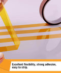 High Temp Heavy Duty Polyimide Film Tape 2 Inch By 36 Yard for 3D Printing and Soldering, showing flexibility and adhesion.