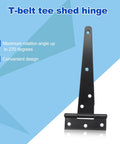 Heavy Duty 6 Inch T Strap Door Hinges 4 Pack Tee Shed Gate Hinges For Wooden Doors And Cabinets Black Finish Strong Steel Construction