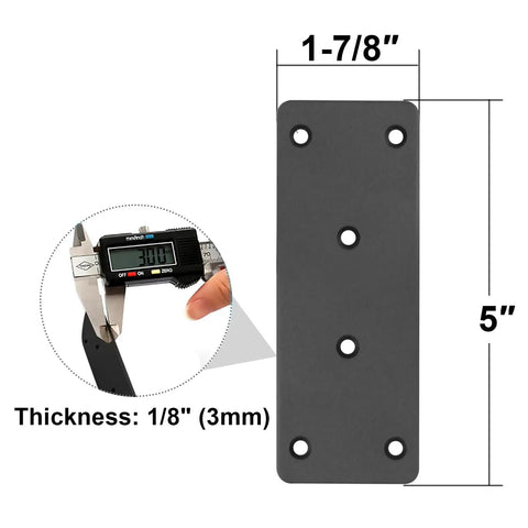 Gonna Fix Your Setup Quick Ten Pack Black Flat Mending Plates And Straight Steel Brackets With Screws Heavy Duty Furniture Hardware Securing Tables Shelves Drawers And Windows