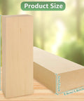 Unfinished Basswood Carving Blocks Set, Two 12x4x2 Inch Blank Wood Blocks for Whittling and Woodcarving shown on wooden surface