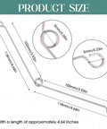 Vicenpal Recessed Lighting Spring Clips Bulk Metal Torsion Spring Clip size measurements showing 4.64 inches long stainless steel clip.