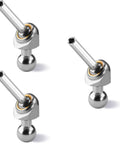 Three Piece Set Of 12mm And 30mm Stainless Steel Coolant Nozzles, Adjustable High Pressure Nozzles For CNC Milling, Lathe, And Water Jet