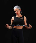 Person holding a Resistance Bands Accessories Kit With Exercise Band Handles And Home Gym Bar, highlighting the versatile pro grade fitness attachment.