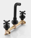 Matte Black Wall Mounted Bathroom Faucet With Rough In Valve Included, Corrosion Resistant And Durable Finish, ICC ES PMG Certified